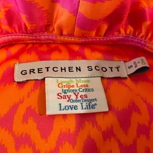 Gretchen Scott Iconic Ruffle Collar Short Dress